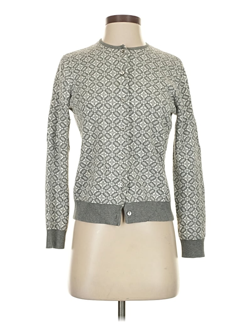 Pre-owned Lands' End Cardigan Sweater In Gray