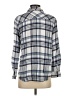 Tommy Bahama Plaid Blue 3/4 Sleeve Button-Down Shirt Size S - photo 2