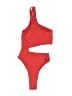 Beginning Boutique 100% Polyester Solid Red One Piece Swimsuit Size XXS - photo 2