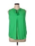 Rose + Olive 100% Polyester Green Sleeveless Blouse Size XL - photo 1
