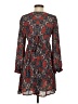 Paper Crown 100% Polyester Paisley Red Casual Dress Size XS (petite) - photo 2