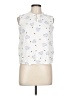Como Black 100% Rayon White Sleeveless Blouse Size L - photo 1