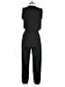 Aqua 100% Polyester Solid Black Jumpsuit Size S - photo 2
