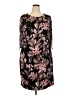 Connected Apparel Floral Brown Cocktail Dress Size 18 - photo 1