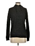 Caslon Metallic Black Turtleneck Sweater Size S - photo 1