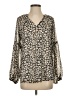 Unbranded 100% Polyester Tan Long Sleeve Blouse Size S - photo 1