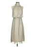 Adrianna Papell Metallic Silver Cocktail Dress Size 2 - photo 1