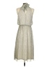 Adrianna Papell Metallic Silver Cocktail Dress Size 2 - photo 2