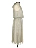 Adrianna Papell Metallic Silver Cocktail Dress Size 2 - photo 4