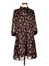 Bleecker 126 100% Polyester Floral Black Casual Dress Size 4 - photo 1