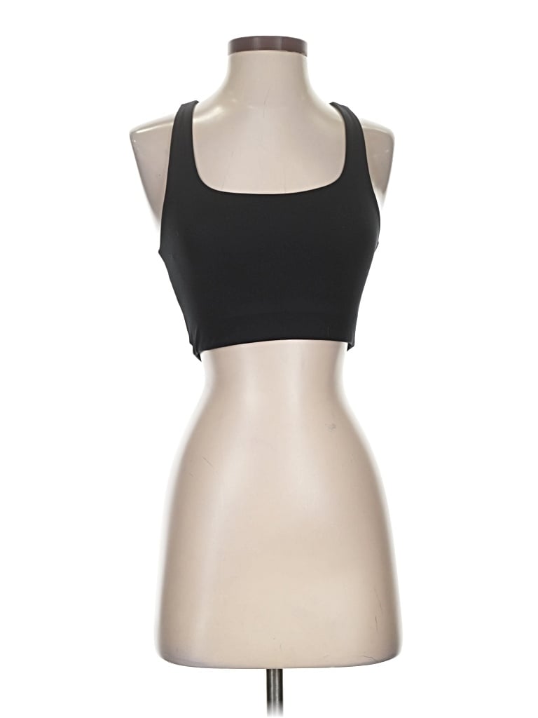 Pre-owned Girlfriend Collective Tank Top Black Halter Neckline Tops