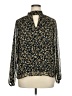 Lush 100% Polyester Floral Black Long Sleeve Blouse Size XL - photo 1