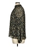Lush 100% Polyester Floral Black Long Sleeve Blouse Size XL - photo 5