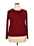 Rafaella 100% Cotton Burgundy Pullover Sweater Size XXL - photo 1