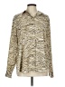 H&M 100% Polyester Animal Print Gold Long Sleeve Blouse Size L - photo 1