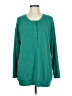 Isabel Teal Long Sleeve Henley Size M - photo 1