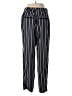 Ann Taylor 100% Polyester Stripes Black Casual Pants Size M - photo 2
