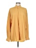 Elliott 100% Polyester Solid Yellow Long Sleeve Blouse Size M - photo 1