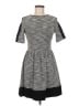 Aqua Chevron-herringbone Gray Casual Dress Size M - photo 1