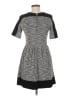 Aqua Chevron-herringbone Gray Casual Dress Size M - photo 2