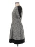 Aqua Chevron-herringbone Gray Casual Dress Size M - photo 5