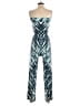 Tommy Bahama Chevron-herringbone Teal Jumpsuit Size XXS - photo 2
