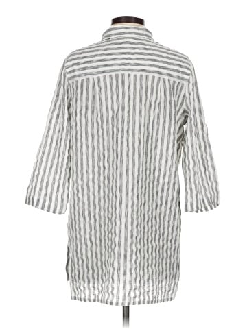 Tru Luxe Jeans 3/4 Sleeve Button-Down Shirt (view 2)