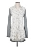 Mystree Silver Long Sleeve Blouse Size S - photo 1