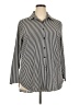 Unbranded 100% Polyester Stripes Silver 3/4 Sleeve Blouse Size 2X - photo 1