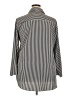 Unbranded 100% Polyester Stripes Silver 3/4 Sleeve Blouse Size 2X - photo 2