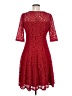 Rabbit Rabbit Rabbit Designs 100% Polyester Red Cocktail Dress Size M - photo 2