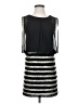 Bebe 100% Polyester Stripes Black Cocktail Dress Size 00 - photo 1