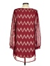 Everly 100% Polyester Chevron-herringbone Burgundy Casual Dress Size S - photo 2