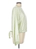 Ryegrass 100% Polyester Green Long Sleeve Blouse Size L - photo 4