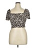 Moa Moa Brown Short Sleeve Top Size XL - photo 1