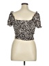 Moa Moa Brown Short Sleeve Top Size XL - photo 2