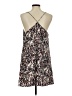 Fab'rik 100% Polyester Print Brown Casual Dress Size M - photo 2