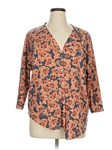 Bobeau 3/4 Sleeve Blouse (view 1)
