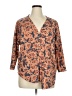 Bobeau Floral Orange 3/4 Sleeve Blouse Size XL - photo 1