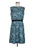 Ann Taylor LOFT 100% Polyester Paisley Teal Cocktail Dress Size 6 - photo 1