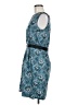 Ann Taylor LOFT 100% Polyester Paisley Teal Cocktail Dress Size 6 - photo 5