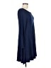 Unbranded Solid Blue Casual Dress Size M - photo 4