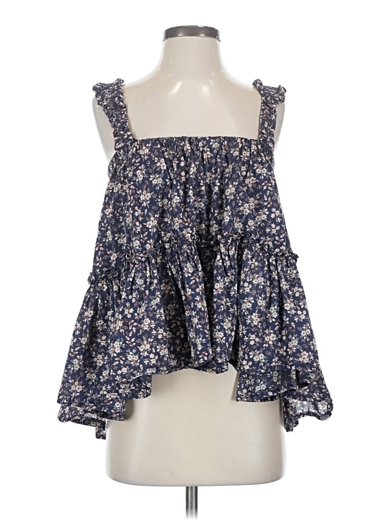 Pre-owned Olivaceous Sleeveless Blouse In Blue