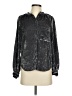 Pilcro Metallic Silver Long Sleeve Blouse Size XS - photo 1