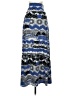 Chic Happens Print Blue Casual Skirt Size XS - photo 1