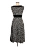 Perceptions 100% Polyester Animal Print Black Casual Dress Size 6 (petite) - photo 2