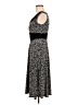 Perceptions 100% Polyester Animal Print Black Casual Dress Size 6 (petite) - photo 5