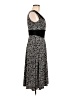 Perceptions 100% Polyester Animal Print Black Casual Dress Size 6 (petite) - photo 4