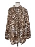 Roaman's Animal Print Brown Long Sleeve Blouse Size 26 waist - photo 1