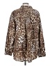 Roaman's Animal Print Brown Long Sleeve Blouse Size 26 waist - photo 2